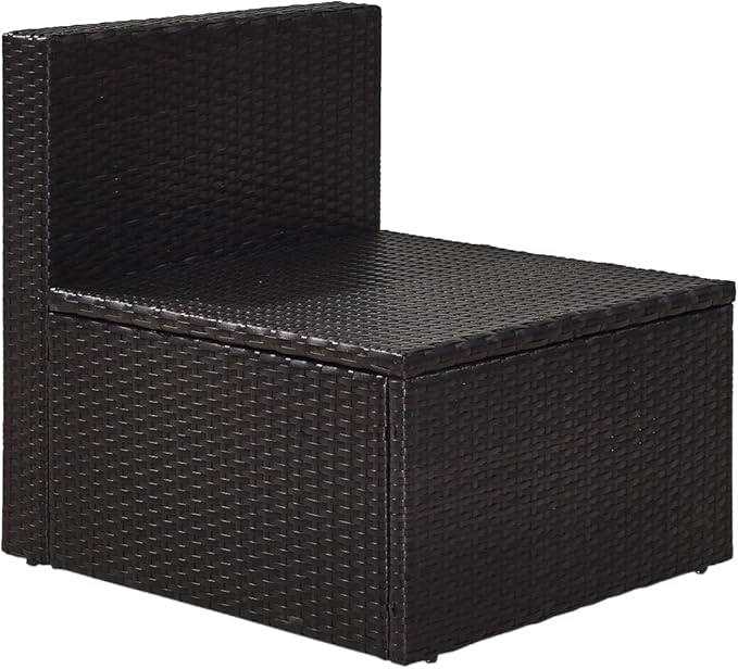 Crosley Furniture Palm Harbor Armless Outdoor Sectional Chair, Wicker Patio Chairs for Porch, Deck, Backyard - Photo 7
