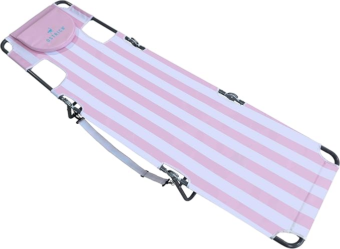 Ostrich Original Chaise Lounge - ICY Pink & White Stripe (ICY Pink & White Stripe)