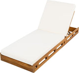 Christopher Knight Home Jossie Acacia Wood Chaise Lounge Chair Outdoor Set of 2 - Photo 3