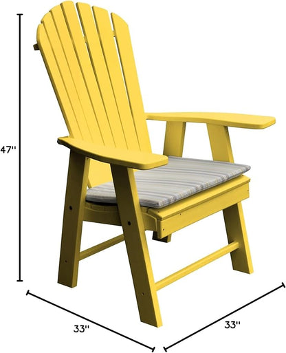 Furniture Barn USA Poly Upright Adirondack Chair, Lemon Yellow