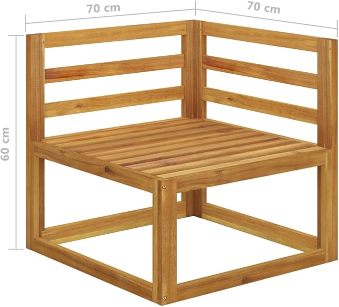 2-Seater Patio Bench with Dark Gray Cushions, Outdoor Acacia Wood Garden Bench with Weather-Resistant Oil Finish - Photo 6
