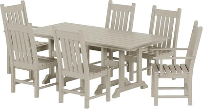 Costaelm Armless Outdoor Chair, Patio Adirondack Chair, HDPE Poly Lumber Waterproof Restaurant Bistro Kitchen Dining Chair for Outside Porch Backyard Garden, Sand