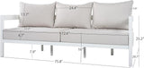 Merax 5 Piece Patio Outdoor Furniture Set, All-Weather Curved Aluminum 3-Seater Sofa Bed, Loveseat Sofa - Photo 7