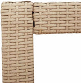 vidaXL Patio Side Table - Beige 23.6"x15.7"x29.5" - Durable Poly Rattan & Acacia Wood Top - Outdoor/Garden/Backyard - Photo 5
