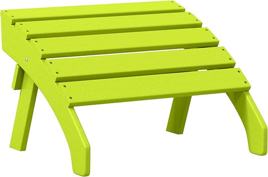 Costaelm Adirondack Chair Footrest, Patio Footstool, Ottoman Outdoor Foot Rest for Patio Waterproof, Adirondack Ottoman Patio Footstool, Lime