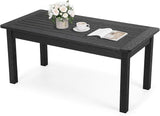 Stoog Outdoor Coffee Table, All-Weather Poly Lumber Patio Side Table, Rectangle End Table for Backyard, Porch, Garden - Photo 1