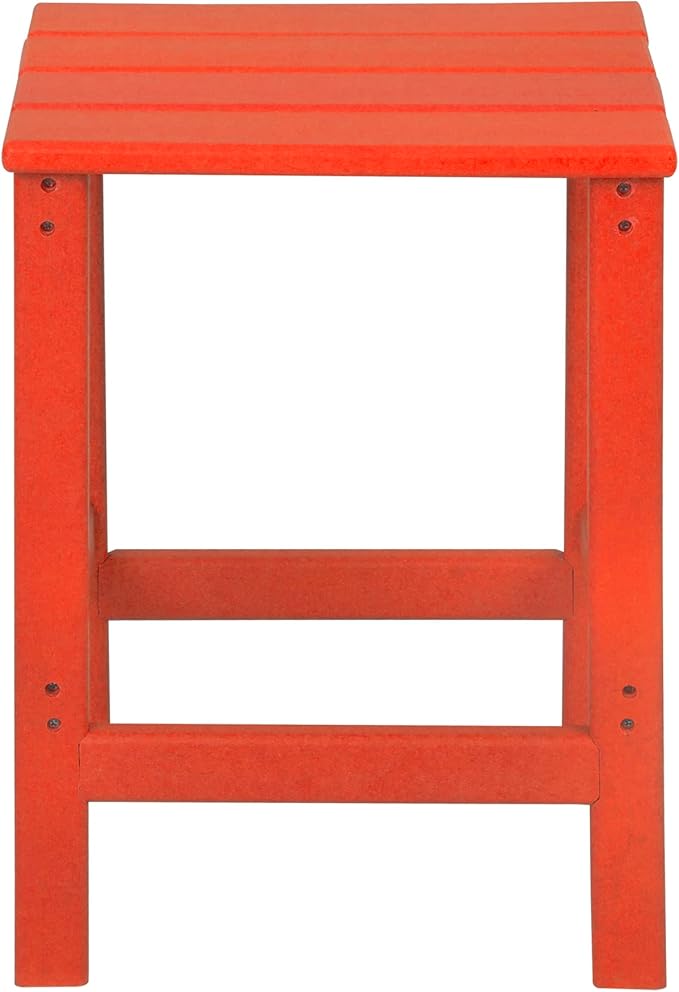 WestinTrends Malibu 2-Pieces Adirondack Chair Set with Side Table, All Weather Outdoor Seating Plastic Patio Lawn Chair Folding for Outside Porch Deck Backyard, Red
