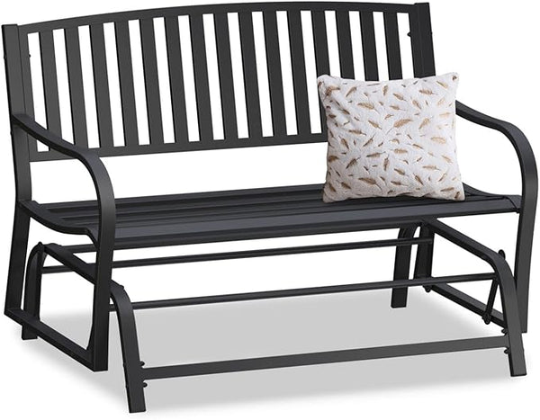 50" Outdoor Porch Glider Bench Patio Gliders - Photo 1