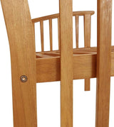 (Fast Delivery) Garden Wooden Benche, Slatted Design, Indoor/Outdoor Bench, with Backrest and Armrests, Durable, Wooden - Photo 7