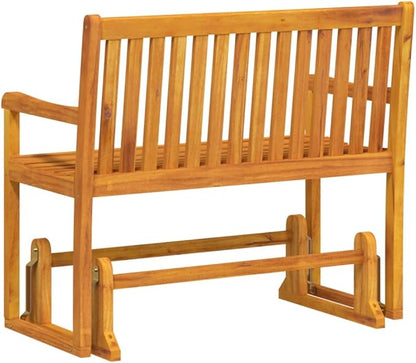 Garden Bench Porch Benches Outdoor Patio Swing Bench 43.3" Solid Acacia Wood
