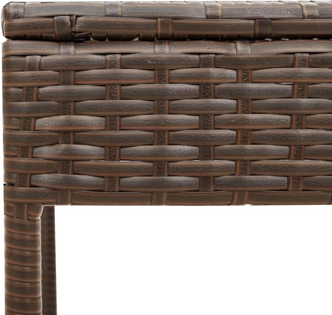 Sun Lounger Outdoor Chaise with Adjustable Backrest 79"x24" PE Rattan Patio Reclining Chair Set Includes Side Table - Photo 7