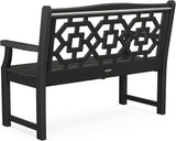 Martha Stewart by POLYWOOD Chinoiserie 48" Outdoor Bench for Patio, Porch & Backyard - Photo 3