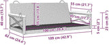 Gray PE Rattan Patio Swing Bench with Powder-Coated Steel Frame, Modern Outdoor Furniture for Balcony Garden - Photo 2