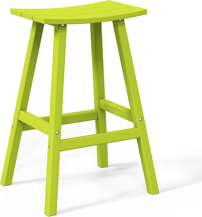 WestinTrends Malibu Malibu 29 Inch High Backless Seat Bar Stools (Set of 3), Lime