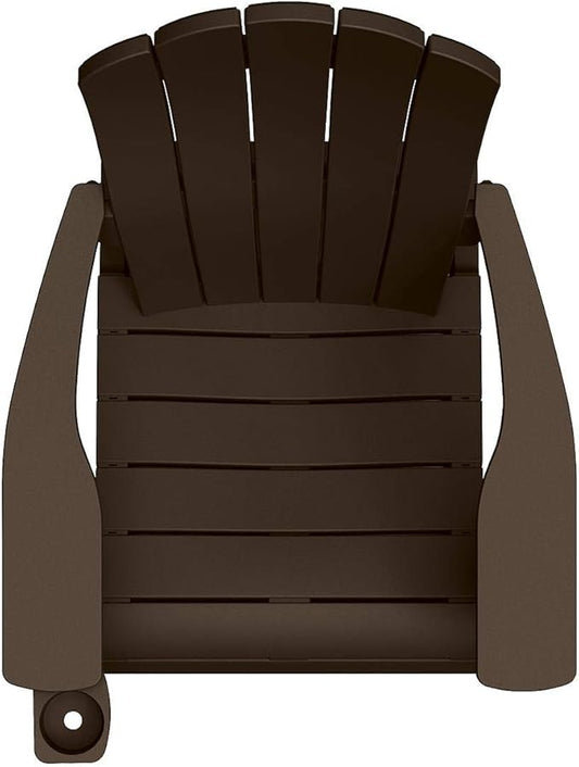 Keter Outdoor Patio Garden Deck Furniture Resin Adirondack Chair with Built-in Cup Holder (Brown)
