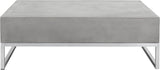 SAFAVIEH Outdoor Collection Eartha Modern Dark Grey Concrete Coffee Table (Fully Assembled) - Photo 5