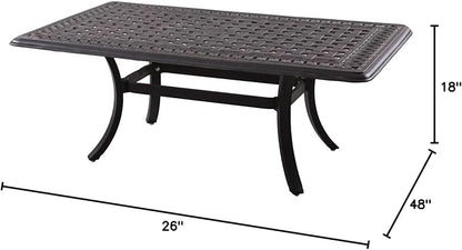 Darlee Series 88 Patio Coffee Table in Antique Bronze