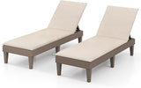 HAPPYGRILL Outdoor Chaise Lounge Chair Rattan Recliner Lounger with Removable Cushion & 3-Level Adjustable Backrest - Photo 1