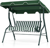 Tangkula 3 Person Porch Swing, Patio Swing with Removable Cushion & Powder-Coated Steel Frame - Photo 1