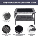 Belord Patio Furniture Set 6 Seats, Oversized Outdoor Sectional Couch, Two 3-Seater Sofas with Coffee Table - Photo 6