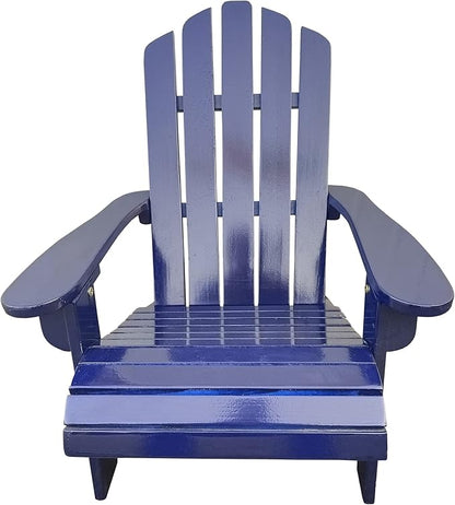 ROSE BLOOM Kids Adirondack Chair, Solid Wood Outdoor Patio Weather Resistant Chair for Children, Classic seat for Deck, Garden, Backyard, Porch and Lawn (Navy Blue)