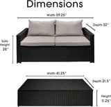 Serta Laguna Brown Resin Wicker Outdoor Patio Furniture Collection, Easy Assembly, Porch or Pool - Photo 4