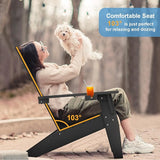 MXIMU Modern Adirondack Chairs Set of 2 Weather Resistant with Cup Holder Oversize Plastic Fire Pit Chairs Adorondic - Photo 3