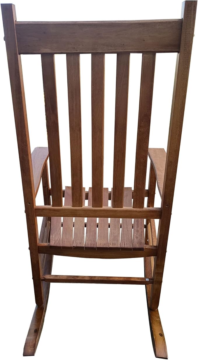Kaimei Brown Solid Wood Rocking Chair for Balcony, Porch, Patio - Comfortable Outdoor Patio Furniture