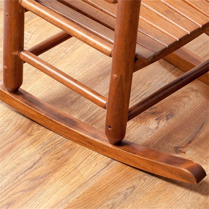 Child Rocking Chair Kids Wooden Rocker Small Baby Toddler Ages 3-6 Brown Comfy Furniture Outdoor Indoor Reading Room Bedroom Livingroom