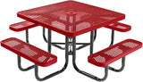 COATEDOUTDOORFURNITURE Heavy-Duty Portable Outdoor Picnic Table with Umbrella Hole - Photo 1