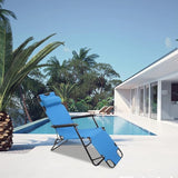 Folding Chaise, All Weather Outdoor Chaise Lounge, Waterproof Patio Chaise with Armrest Patio Lounge Chair for Beach - Photo 2