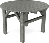 Wildridge Classic 33" Occasional Table, Dark Gray - Outdoor Weather Resistant Recycled Plastic Furniture for Patio - Photo 1