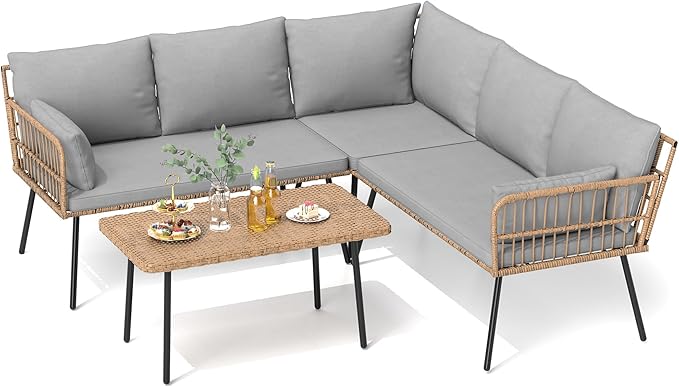 DWVO 4-Piece Outdoor Sectional Sofa Set - Photo 7