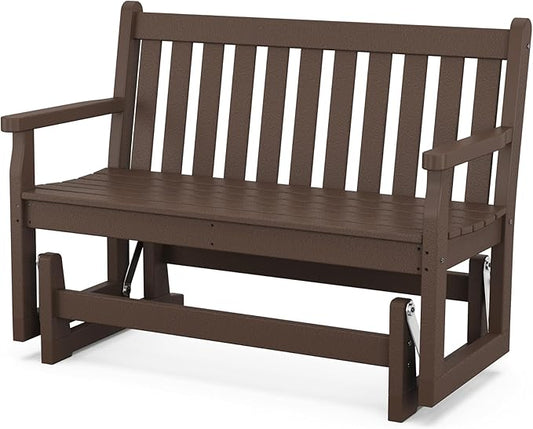 POLYWOOD TGG48MA Traditional Garden 48" Glider, Mahogany