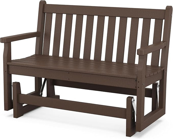 POLYWOOD TGG48MA Traditional Garden 48" Glider, Mahogany - Photo 1