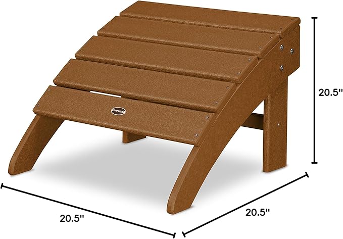 POLYWOOD® Palm Coast Ottoman, Teak