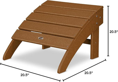 POLYWOOD® Palm Coast Ottoman, Teak