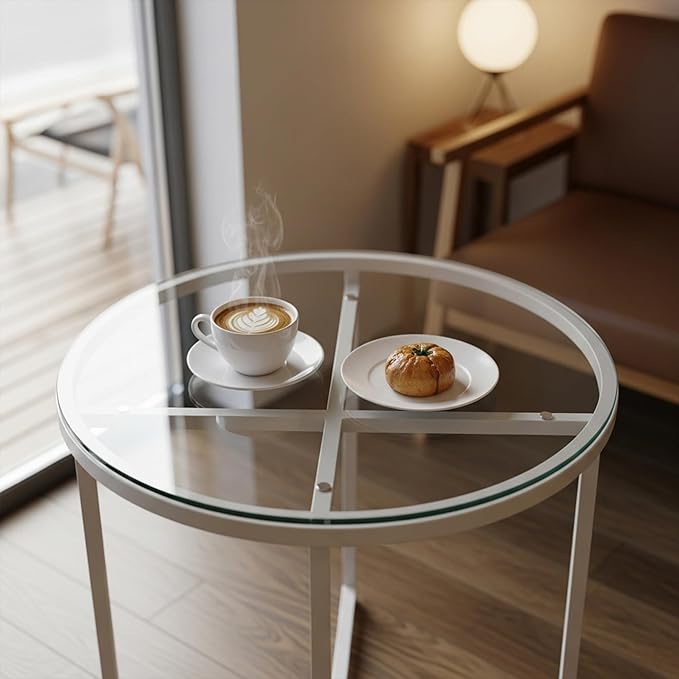18 inch Round 1/4" Thick Pencil Polished Edge Glass Table Top with 6 Bumpers - Tempered - Photo 8