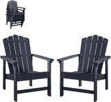 Stackable HDPE Adirondack Chairs Set of 2 – Durable, Weather-Resistant Outdoor Patio Seating - Photo 1