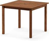 Furinno FG18006 Tioman Hardwood Patio Furniture Square Table with Umbrella Hole, Natural, 35.4"D x 35.4"W x 29.2"H - Photo 5