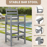 FUNBERRY Outdoor Bar Set with Umbrella Holes, Tall Adirondack Chairs and Table - Photo 2