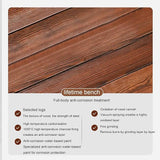 Wooden wrap Around Tree Bench Weatherproof，Semi Circle Garden Bench，Curved Outdoor Bench，for Garden - Photo 6