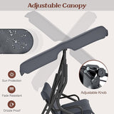 Tangkula 3 Person Porch Swing, Patio Swing with Removable Cushion & Powder-Coated Steel Frame - Photo 4