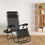 TLSUNNY Zero Gravity Chair Set of 2, Outdoor Folding Lounge W/Detachable Headrest & Holder Tray - Photo 7