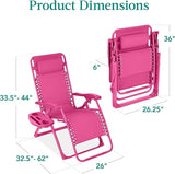 Best Choice Products Adjustable Zero Gravity Chair, Monochromatic Color Folding Patio Recliner w/Side Tray - Photo 3