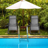 Goplus Oversized Zero Gravity Chair, XL-Extended Version, Outdoor Recliner w/Cup Holder & Detachable Headrest - Photo 7