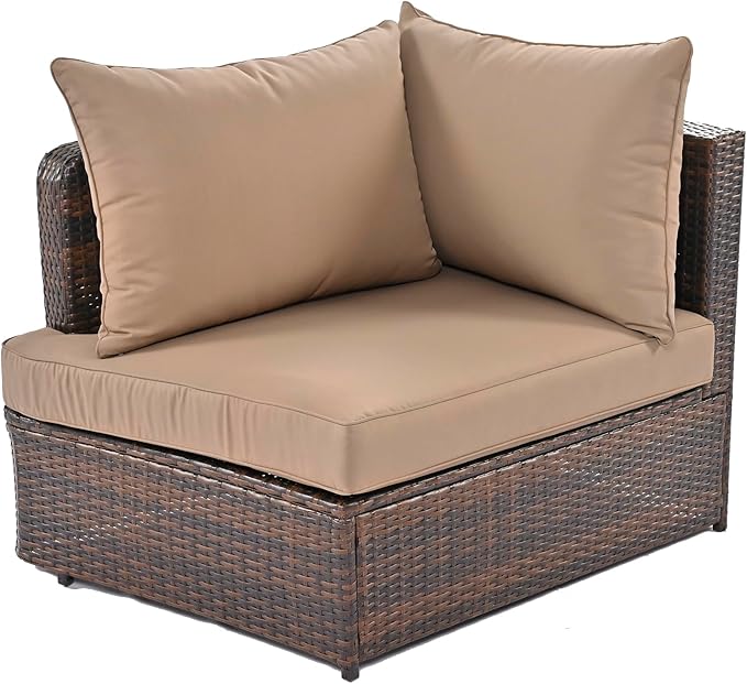Quarte 6-Piece Patio Outdoor Conversation Round Sofa Set - Photo 4