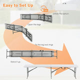 S AFSTAR 3 PCS Folding Table and Benches, 6Ft Camping Table & 2-Pack Folding Chairs with Carry Handles - Photo 6