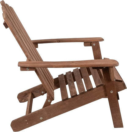 Northlight 36" Brown Classic Folding Wooden Adirondack Chair