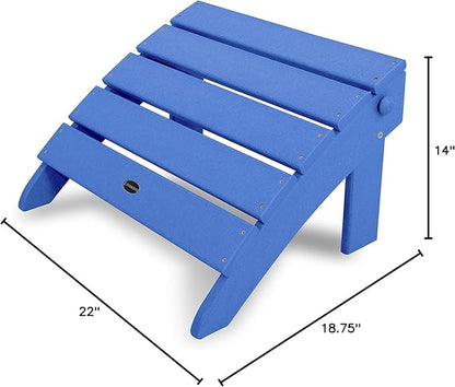 POLYWOOD® Classic Adirondack Ottoman, Pacific Blue